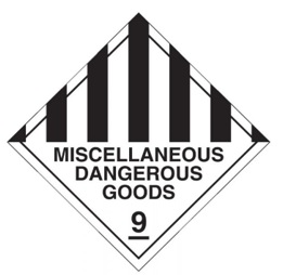 Label - SS Dangerous Goods Diamond 'Misc. Dang. Goods' 100x100MM PK100