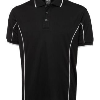 Black Polyester Polo Mens