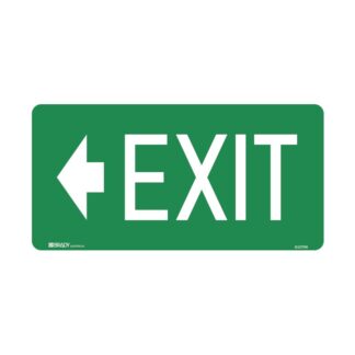 Sign - Poly Emergency 'EXIT' Left Arrow 350mm x 180mm