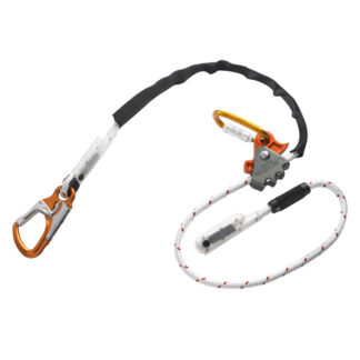 Pole strap - SKYLOTEC Ergogrip SK12 Triple action karabiner on Ergogrip Dbl Action Scaff hook on rope end