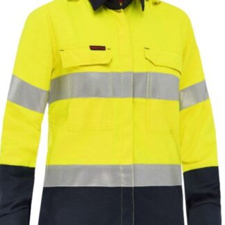 Flame Resistant High Vis Shirt Women BISLEY WSBL8338T