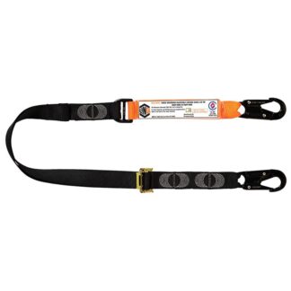 Lanyard - LinQ Shock Absorbing Adjustable Webbing Single Leg c/w Snap Hook Both Ends - 2.0M