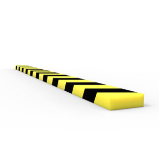 Anti Collision Strip 1m Polyurethane Black/Yellow – Rectangular Profile